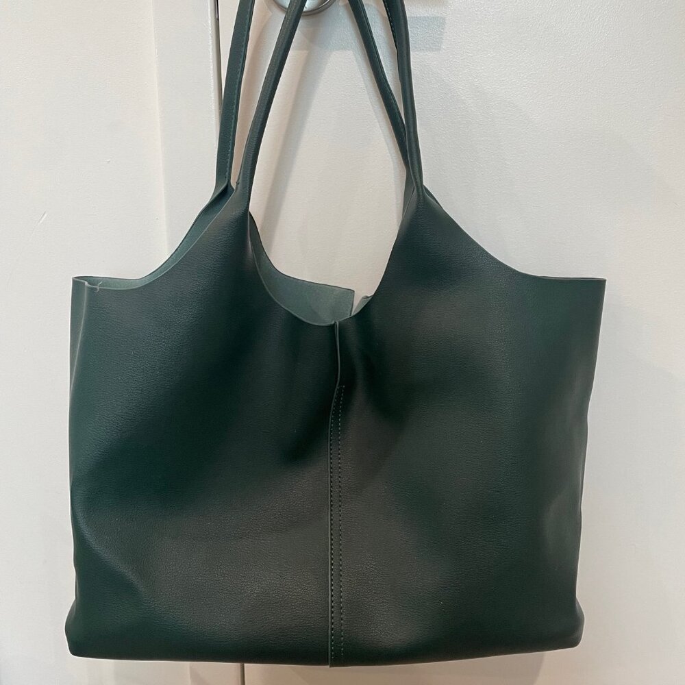 Anthropologie Forest Green Tote Bag